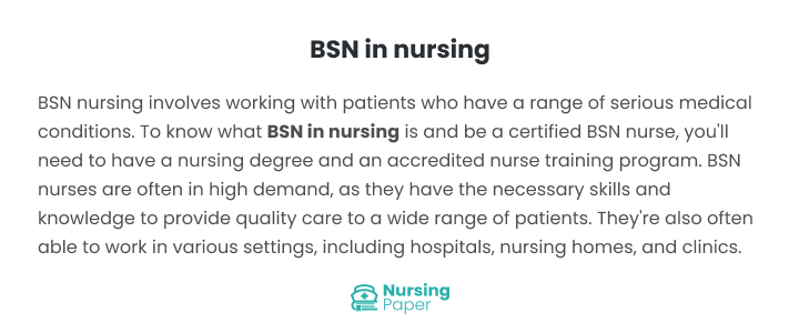 nursing bsn